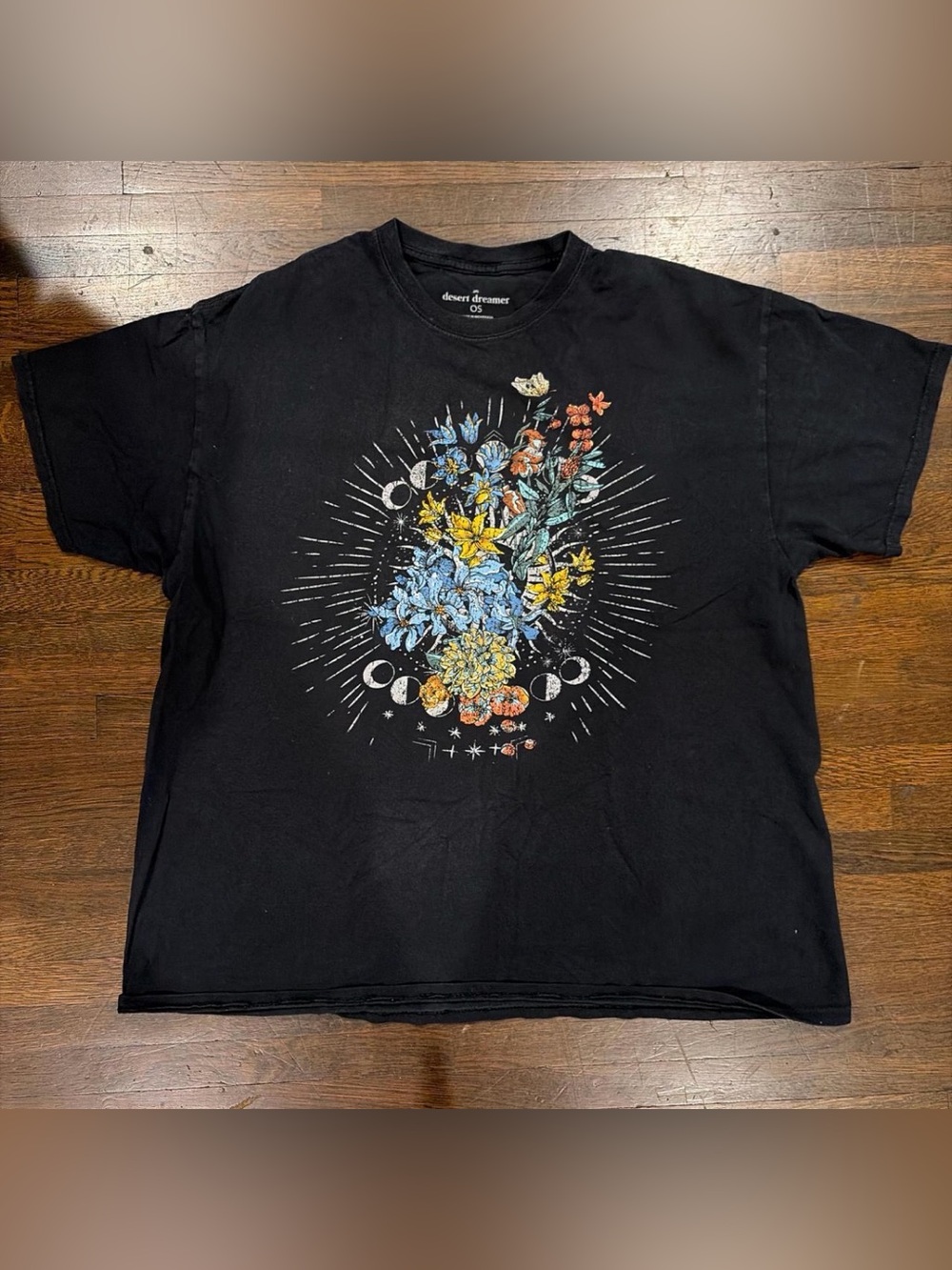 Desert Dreamer Black Floral Graphic Tee